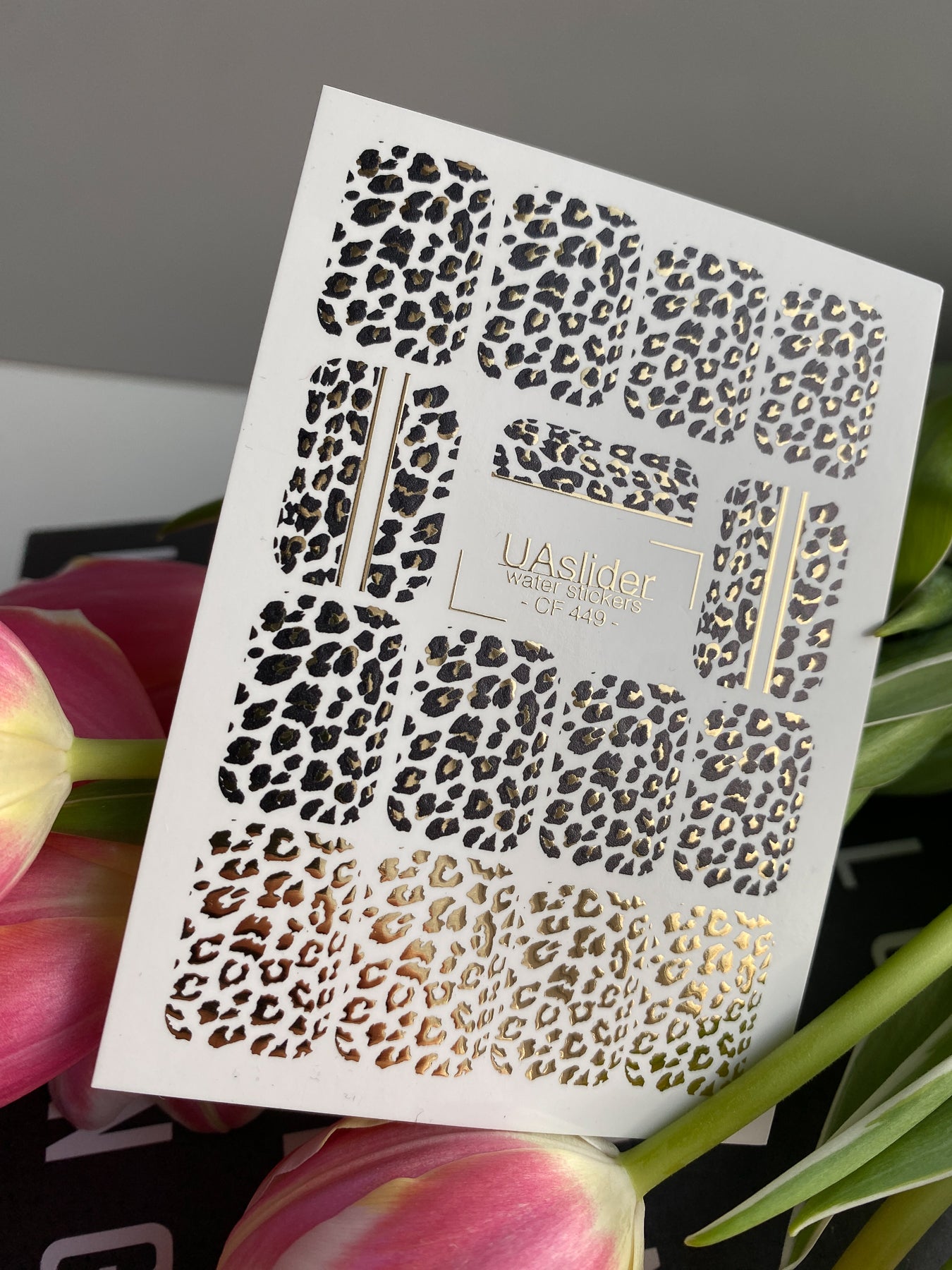 Nail Water Decal CF-449 | Animal Print Water Slide Nail Decals | Full Coverage Leopard Designs