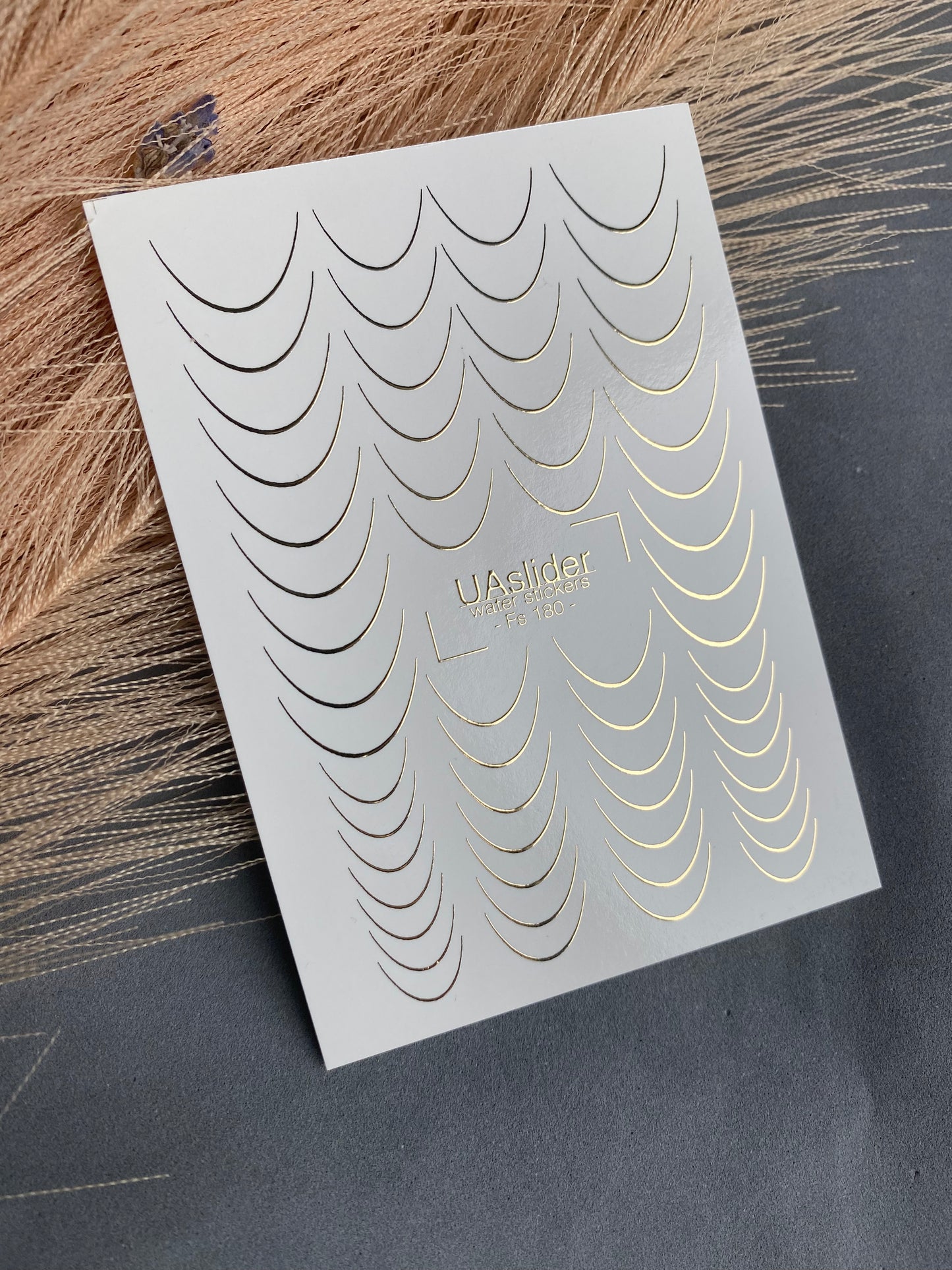 Nagel Wasserabziehbild Fg-180 | Goldfolie Wasserabzieh-Nagelaufkleber | Klassische französische Spitzen