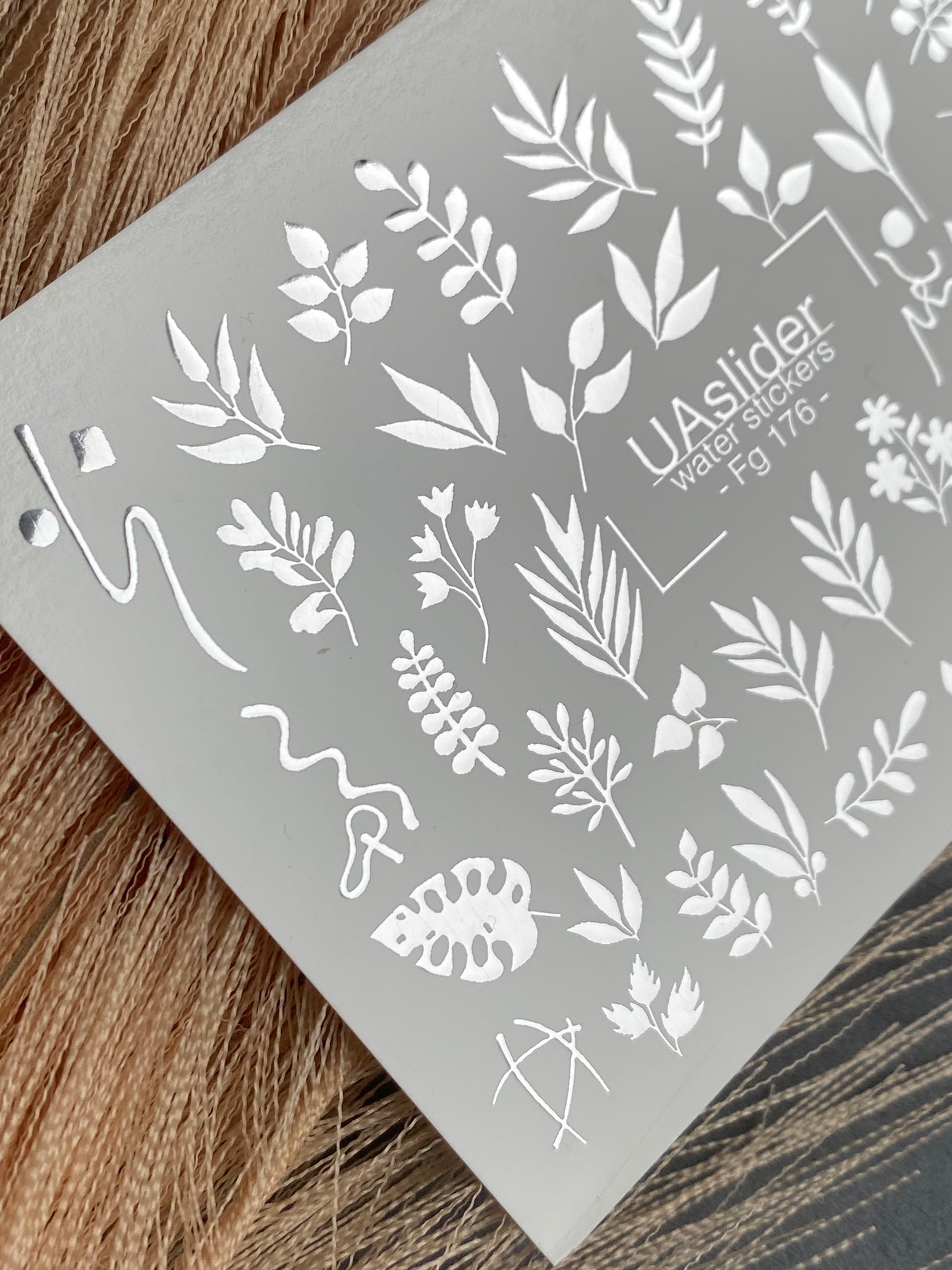 Nail Water Decal Fs-176 | Water Slide Nail Decals Leaves | Botanical Greenery