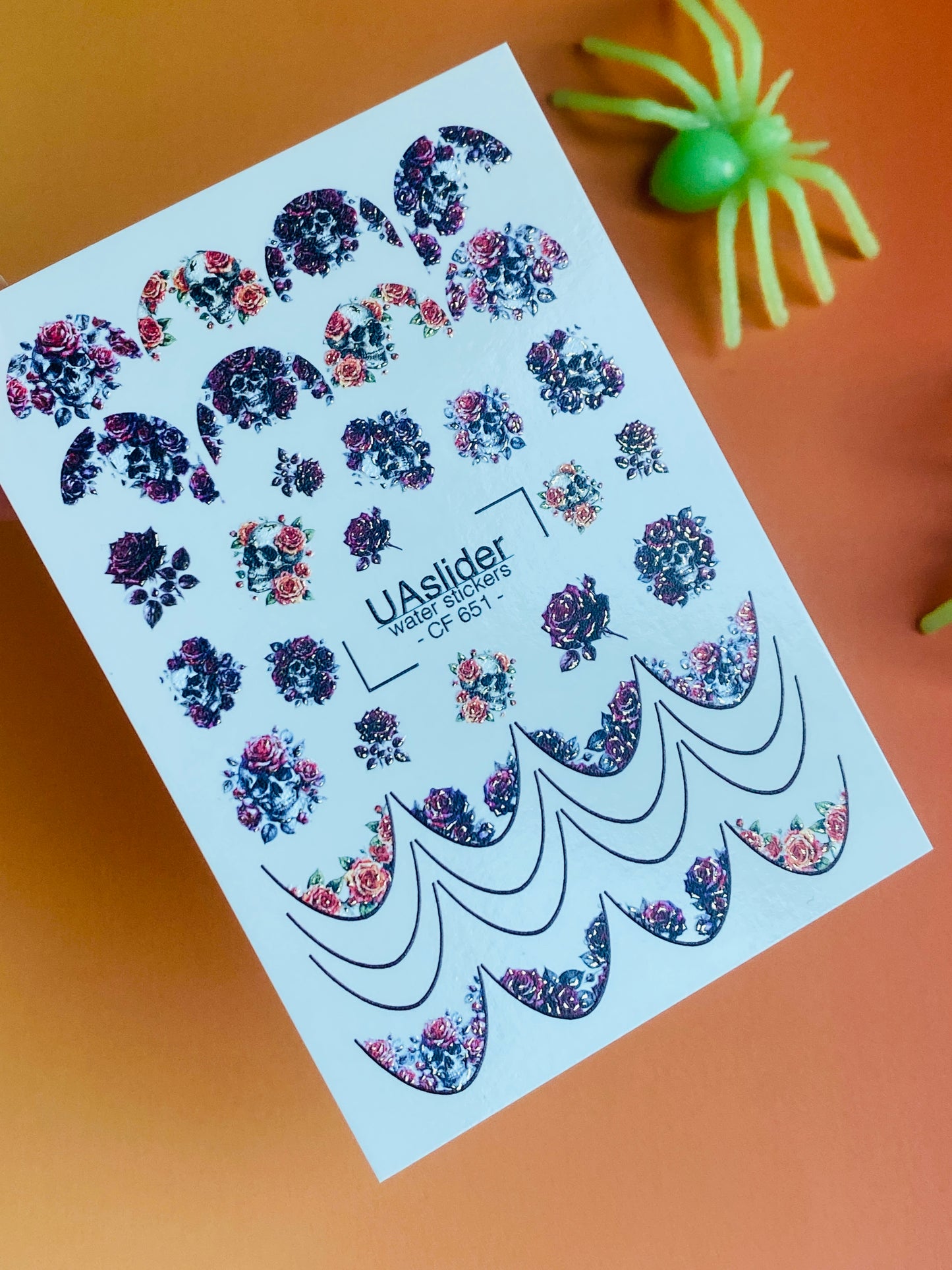 Nail Water Decal CF-651 | Floral Water Slide Nail Decals | Roses & French Bouquets