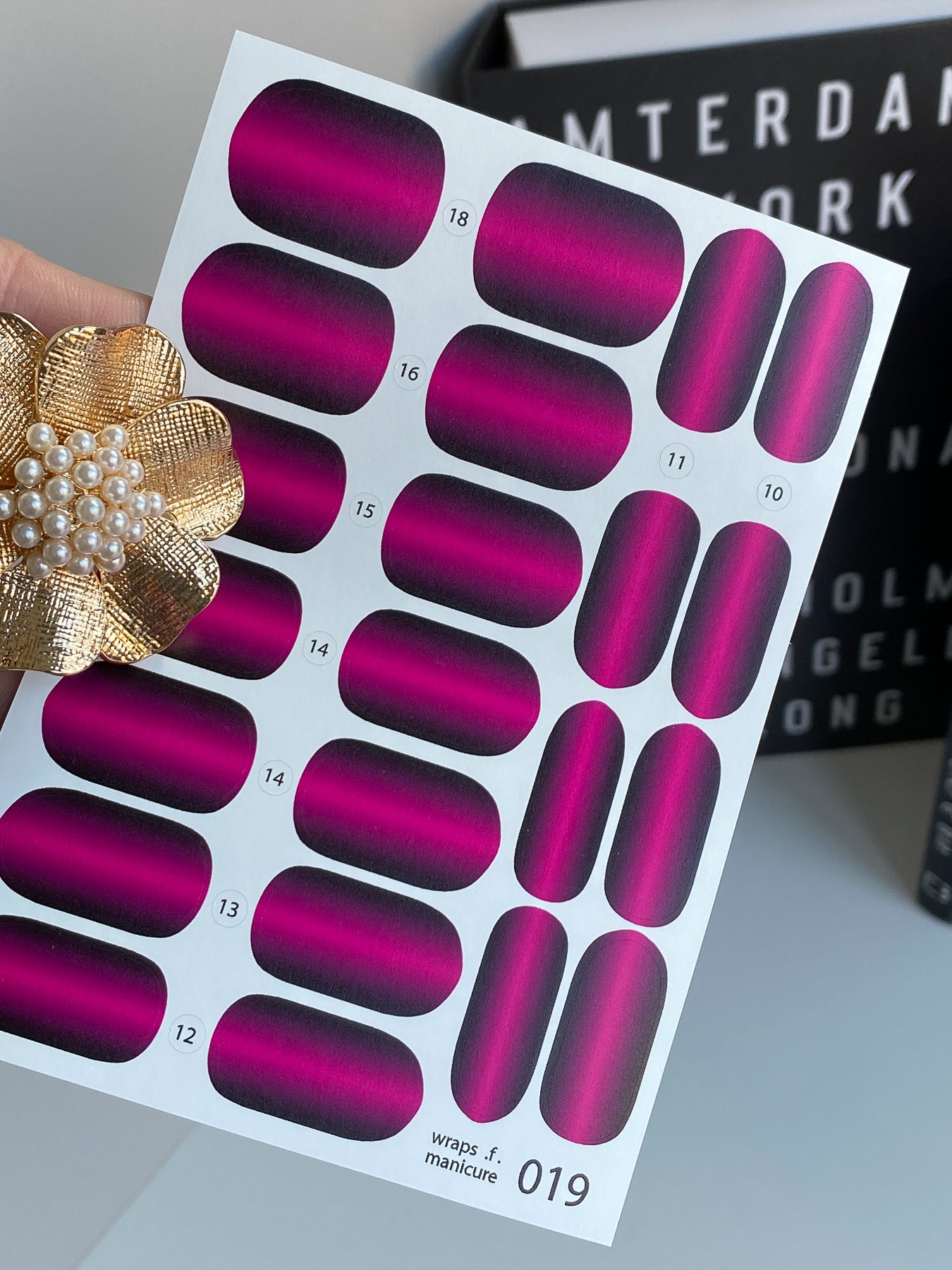 Nail wrap films wnb-019