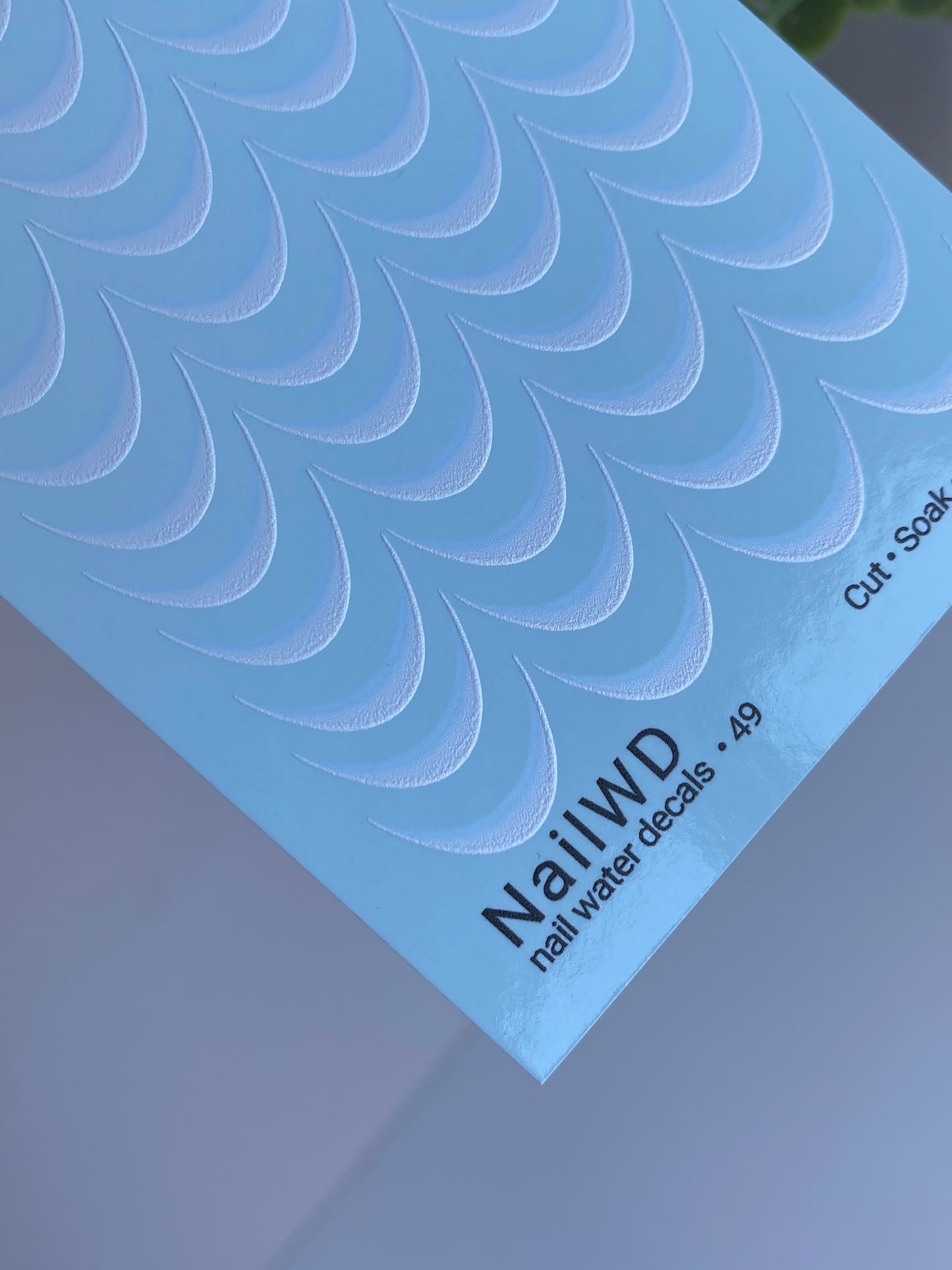 Nail Water Decal 49 NailWD | French Water Slide Nail Decals | White Gradient French Tips