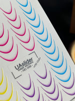 Nail Water Decal NC-006 | Water Slide Nail Decals Colorful French Tips | Multicolor Gradient - UASLIDER