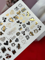 Nail Water Decal CF-077 | Valentine’s Day Nail Art Water Decals | Hearts, XOXO and Love Quotes - UASLIDER