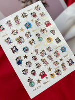 Nail Water Decal CF-079 | Love is Nail Art Water Decals | Romantic Cartoon Couple Designs - UASLIDER