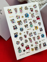 Nail Water Decal CF-079 | Love is Nail Art Water Decals | Romantic Cartoon Couple Designs - UASLIDER
