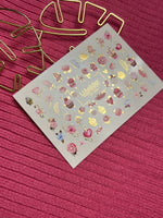 Nail Water Decal CF-093 | Sweet Water Slide Nail Decals | Cupcakes, Flowers & Hearts - UASLIDER