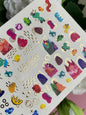 Nail Water Decal CF-099 | Abstract Water Slide Nail Decals | Colorful Shapes & Modern Art Design