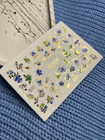 Nail Water Decal CF-119 | Berry Water Slide Nail Decals | Blueberries, Flowers & Sweet Cupcakes - UASLIDER