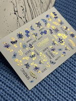 Nail Water Decal CF-119 | Berry Water Slide Nail Decals | Blueberries, Flowers & Sweet Cupcakes - UASLIDER