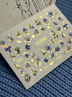 Nail Water Decal CF-119 | Berry Water Slide Nail Decals | Blueberries, Flowers & Sweet Cupcakes - UASLIDER