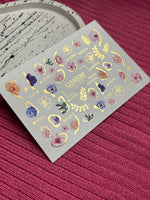 Nail Water Decal CF-130 | Floral Water Slide Nail Decals | Anemones, Peonies & Romantic Flower Designs - UASLIDER