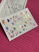 Nail Water Decal CF-130 | Floral Water Slide Nail Decals | Anemones, Peonies & Romantic Flower Designs - UASLIDER