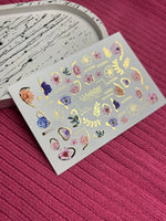 Nail Water Decal CF-130 | Floral Water Slide Nail Decals | Anemones, Peonies & Romantic Flower Designs - UASLIDER