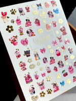 Nail Water Decal CF-170 | Cute Pet Nail Water Decals | Dogs, Cats & Paw Prints - UASLIDER