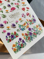Nail Water Decal CF-198 | Nail Water Decals | Colorful Wildflowers & Meadow Designs - UASLIDER