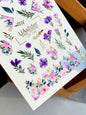 ملصق مائي للأظافر CF-199 | ملصقات مائية للأظافر | أزهار ناعمة ونقوش نباتية