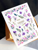 Nail Water Decal CF-199 | Nail Water Decals | Soft Florals & Botanical Patterns - UASLIDER