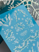 Nail Water Decal CF-351 | Water Slide Nail Decals | Snowflakes with Golden Winter Accents - UASLIDER