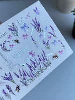 Nail Water Decal CF-370 | Water Slide Nail Decals | Lavender, Bees & Butterflies | Yes You Can & Vintage Quotes - UASLIDER