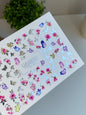 Nail Water Decal CF-404 | Floral & Butterfly Water Slide Nail Decals | Romantic Spring Nail Art