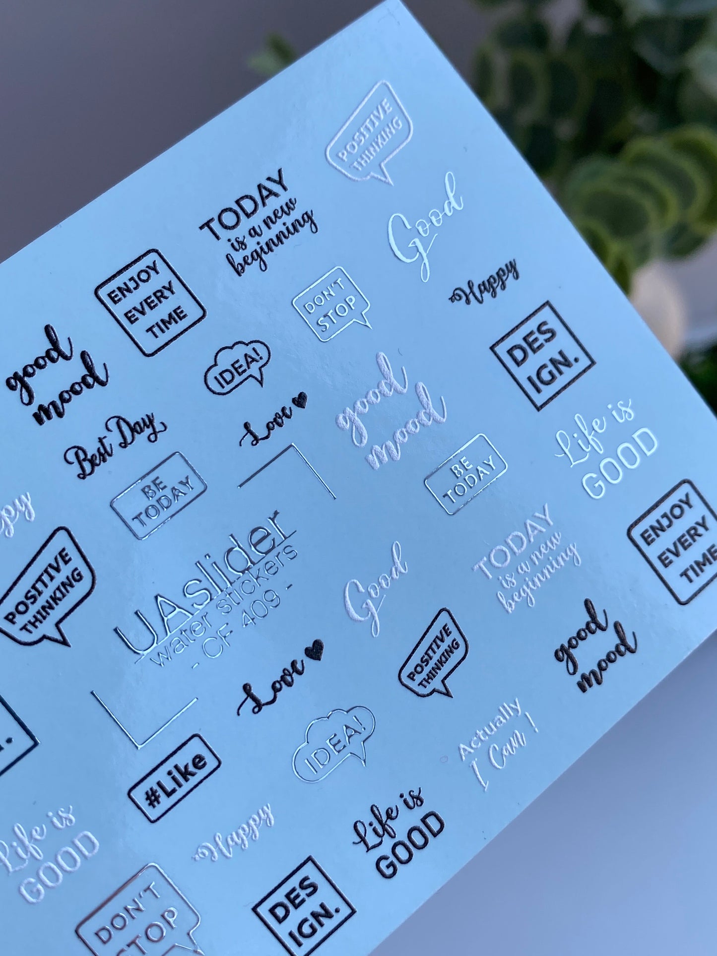 Nail Water Decal CF-409 | Motivational Quotes Water Slide Nail Decals | Positive Words Nail Art