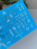Nail Water Decal CF-416 | Fashion Quotes Water Slide Nail Decals | Stylish Lettering Nail Art - UASLIDER