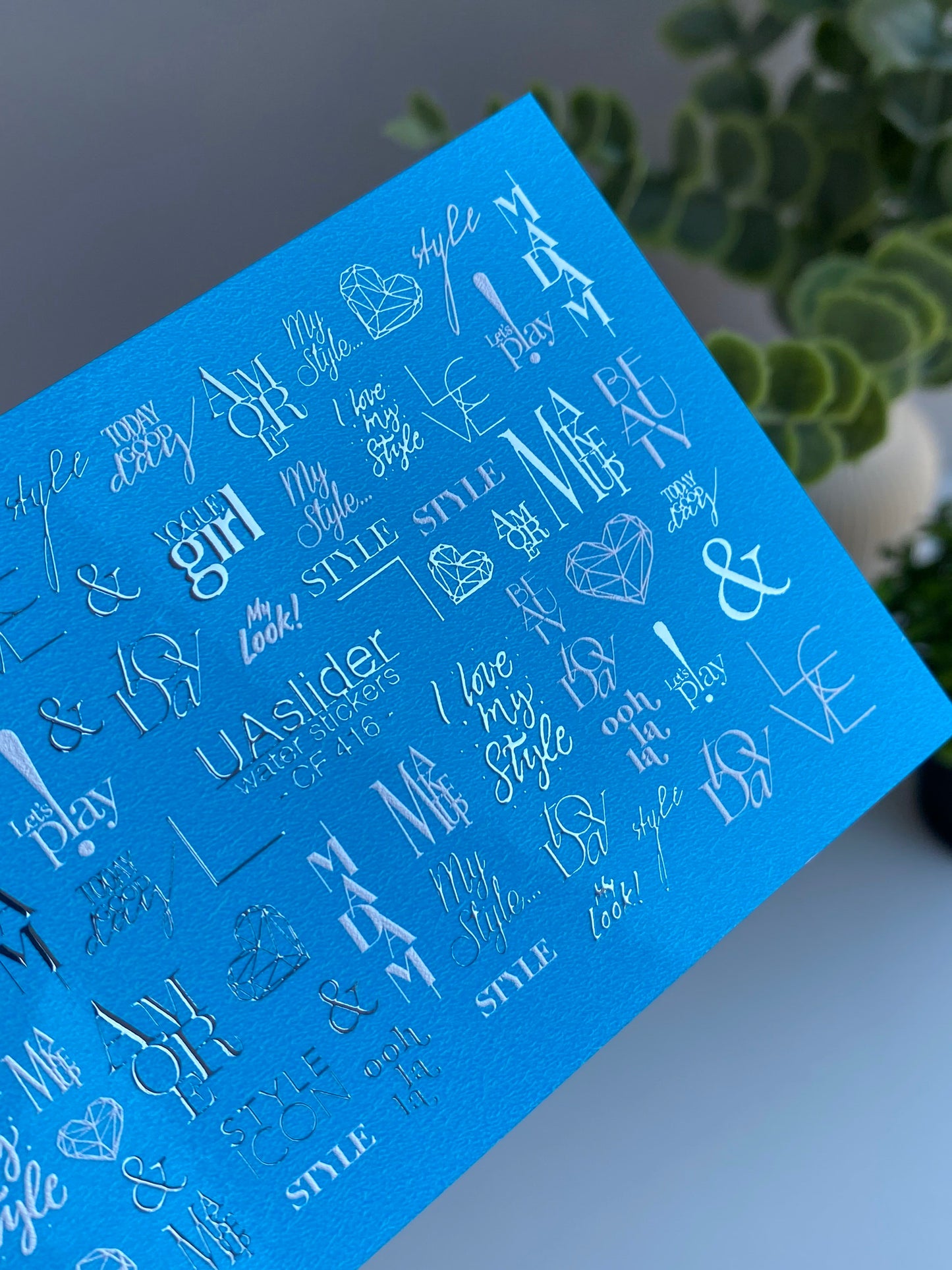 Nail Water Decal CF-416 | Fashion Quotes Water Slide Nail Decals | Stylish Lettering Nail Art