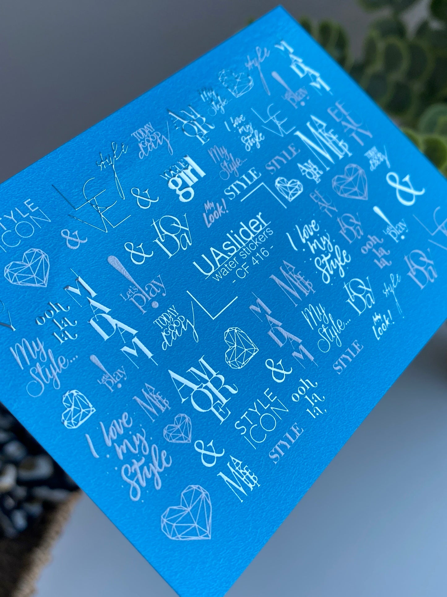 Nail Water Decal CF-416 | Fashion Quotes Water Slide Nail Decals | Stylish Lettering Nail Art