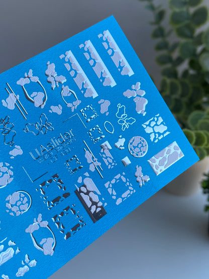 Nail Water Decal CF-420 | Animal Print & Geometric Water Slide Nail Decals | Modern Abstract Nail Art