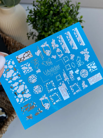 Nail Water Decal CF-420 | Animal Print & Geometric Water Slide Nail Decals | Modern Abstract Nail Art