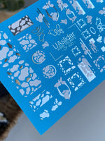 Nail Water Decal CF-420 | Animal Print & Geometric Water Slide Nail Decals | Modern Abstract Nail Art - UASLIDER