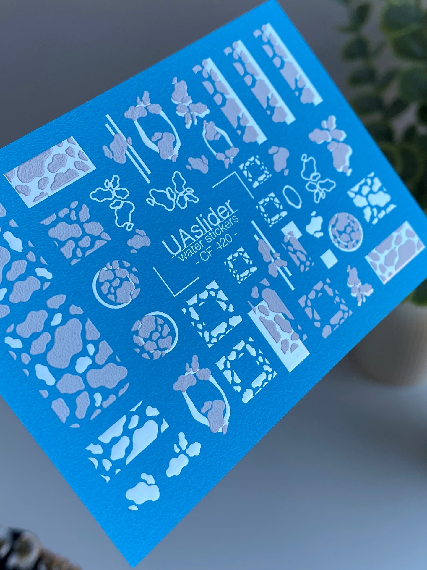 Nail Water Decal CF-420 | Animal Print & Geometric Water Slide Nail Decals | Modern Abstract Nail Art