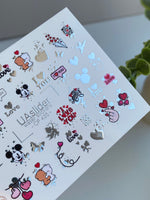 Nail Water Decal CF-435 | Cute Love Water Slide Nail Decals | Teddy Bears, Hearts & Romantic Quotes - UASLIDER