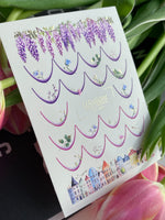 Nail Water Decal CF-440 | French Water Slide Nail Decals | Floral French Tips & City Houses - UASLIDER