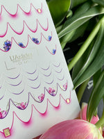 Nail Water Decal CF-441 | French Water Slide Nail Decals | Gradient French Tips with Purple Flowers - UASLIDER