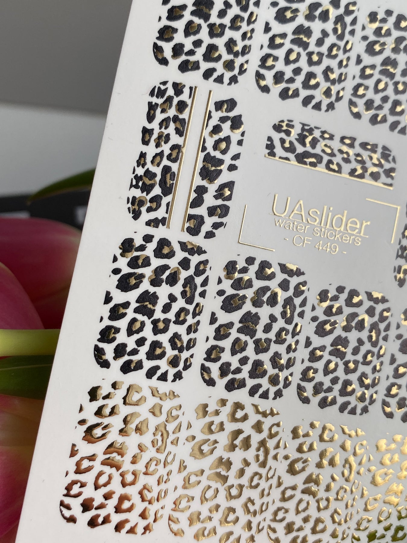 Nail Water Decal CF-449 | Animal Print Water Slide Nail Decals | Full Coverage Leopard Designs