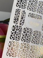 Nail Water Decal CF-449 | Animal Print Water Slide Nail Decals | Full Coverage Leopard Designs - UASLIDER