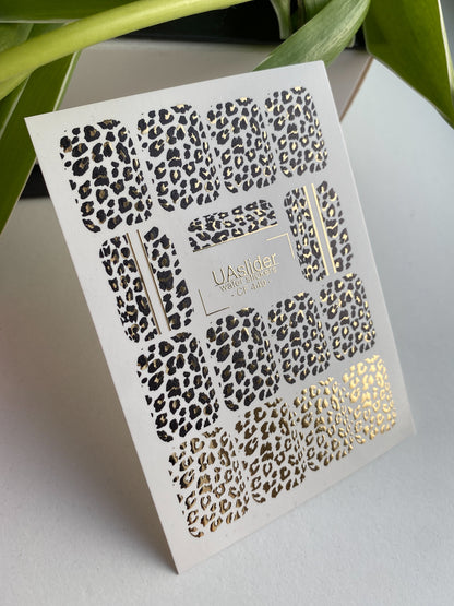 Nail Water Decal CF-449 | Animal Print Water Slide Nail Decals | Full Coverage Leopard Designs