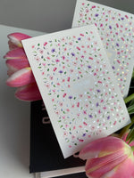 Nail Water Decal CF-469 | Tiny Floral Water Slide Nail Decals | Pink & Purple Blossom Pattern - UASLIDER
