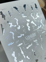 Nail Water Decal Fs-224 | Water Slide Nail Decals Paint Splashes | Abstract Artistic Nail Art - UASLIDER