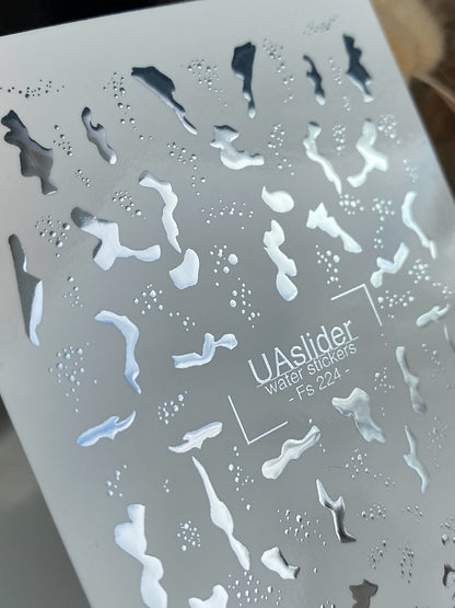 Nail Water Decal Fs-224 | Water Slide Nail Decals Paint Splashes | Abstract Artistic Nail Art