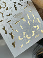 Nail Water Decal Fg-039 | Abstract Gold Water Slide Nail Decals | Modern Artistic Nail Art