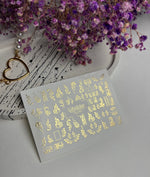 Nail Water Decal Fg-043 | Antique Water Slide Nail Decals | Gold Ornamental Frames and Swirls - UASLIDER