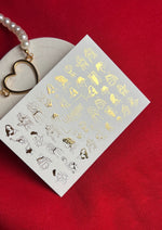 Nail Water Decal Fg-062 | Gold Foil Water Slide Nail Decals | Fashion Sketch Figures - UASLIDER