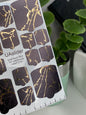 Pedicure nail wrap films mwf-014 | Nail Wrap Films for Pedicure | Chocolate Marble with Gold Foil