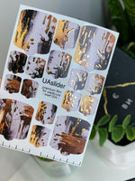 Pedicure nail wrap films mwf-004 | Nail Wrap Films for Pedicure | Abstract Brush Strokes with Gold Foil