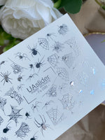 Nail Water Decal Fs-099 | Halloween Water Slide Nail Decals | Spiders and Webs - UASLIDER