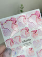 Pedicure nail wrap films mw-022 | Nail Wrap Films for Pedicure | Pink Marble with Gold Veins