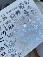 Nail Water Decal Fs-115 | Graffiti Water Slide Nail Decals | Urban Street Art Style - UASLIDER